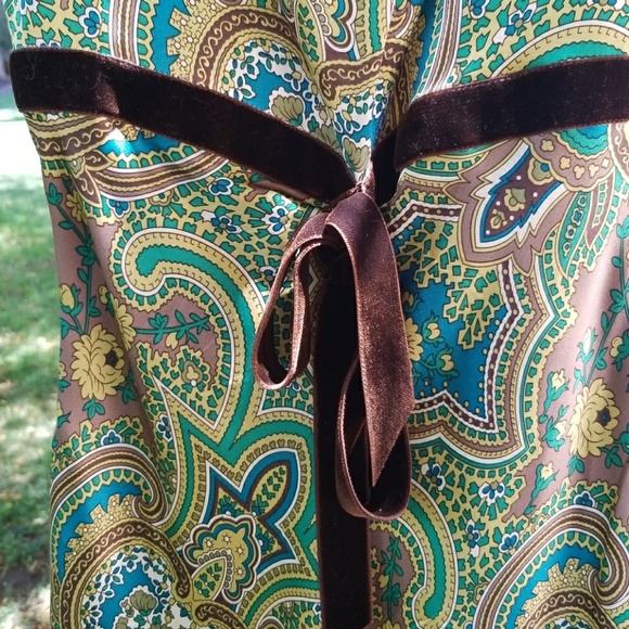 SOLD! EUC silk paisley summer dress sz 2 - Picture 4 of 6